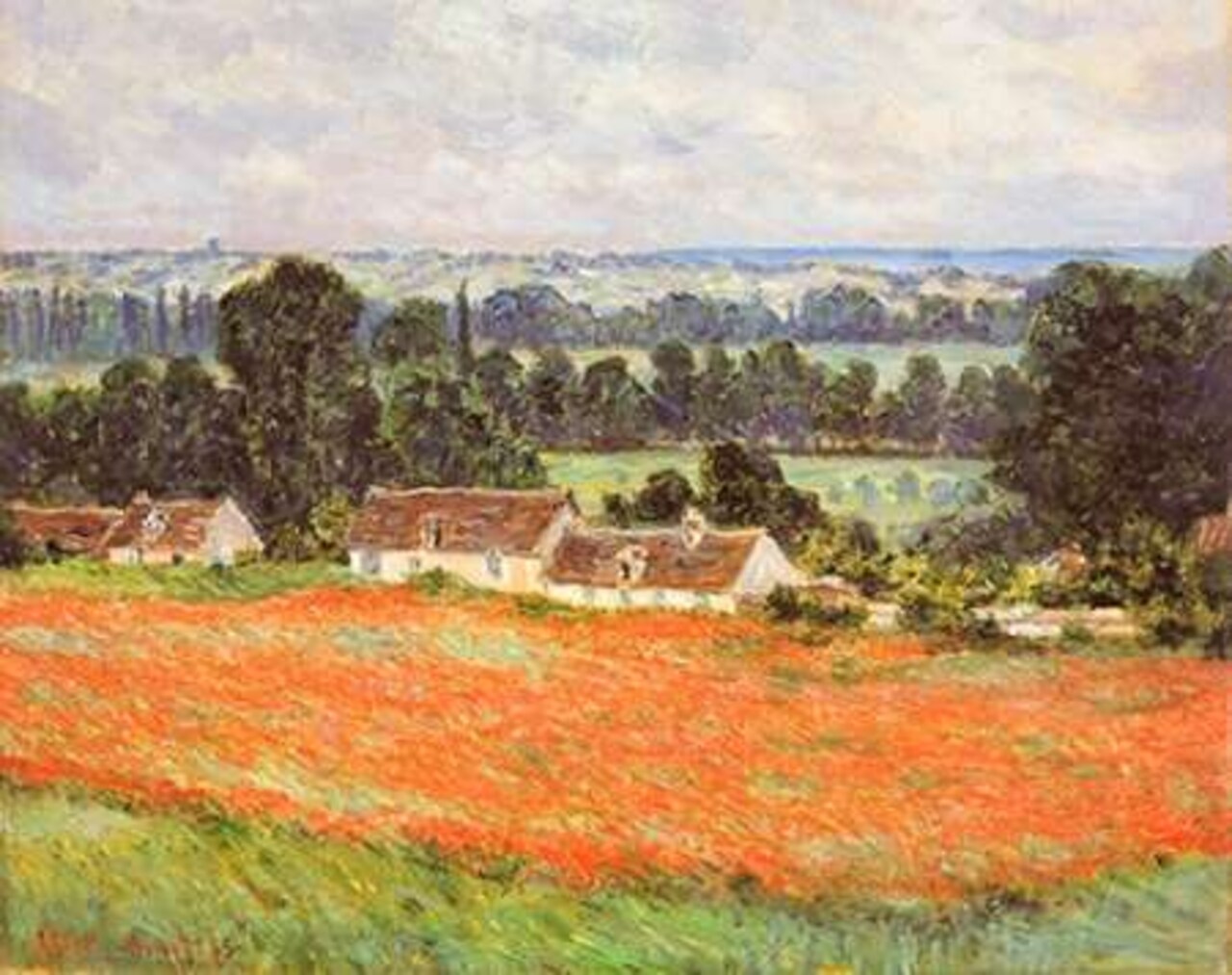 Field Of Poppies Giverny Poster Print by Claude Monet - Item # VARPDX373777